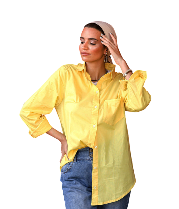 long sleeved plain shirt yellow